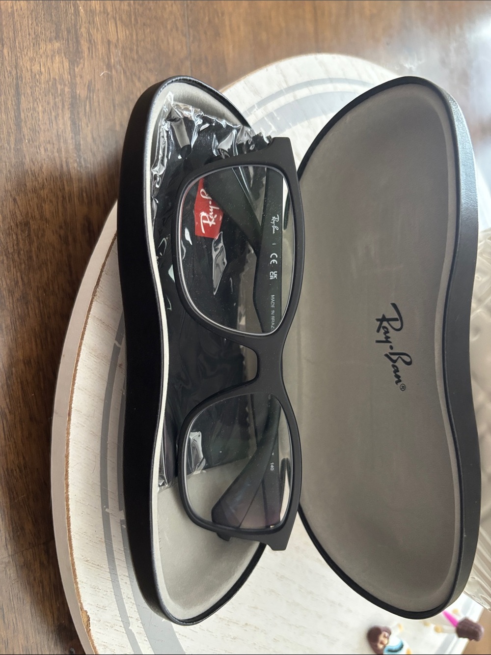 Ray-Ban Black Rectangular Eyeglasses with Branded Case